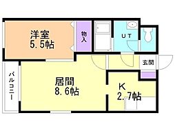 間取図画像 1LDK