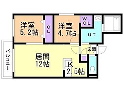 間取図画像 2LDK