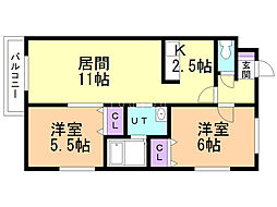 間取図画像 2LDK