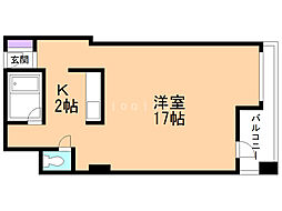 サンシティ札幌 1Kの間取図画像