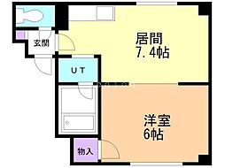 ミヤタハイツ 1DKの間取図画像