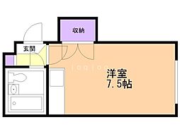 メゾンサッポロN26W5 ワンルームの間取図画像