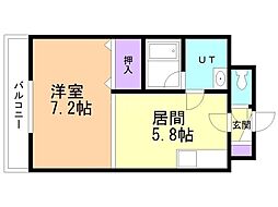 ル・クラシック33 1DKの間取図画像