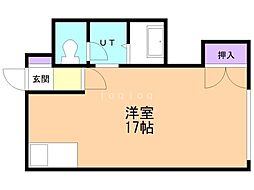 グリーンパーク23 ワンルームの間取図画像