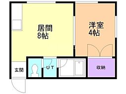 栄和ビル 1DKの間取図画像