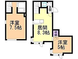 メゾンドール 2LDKの間取図画像