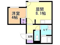 札幌市北区麻生町4丁目マンション 1LDKの間取図画像