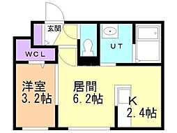 札幌市北区麻生町4丁目マンション 1LDKの間取図画像