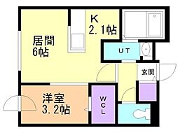 札幌市北区北二十五条西5丁目マンション 1LDKの間取図画像