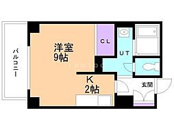 デュオヴェール 1Kの間取図画像