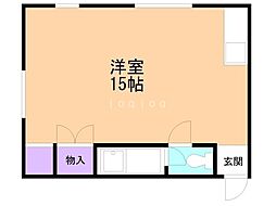 アルテ88 ワンルームの間取図画像