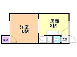ル・パン 1LDKの間取図画像