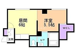 ロイヤルコート南麻生2 1DKの間取図画像