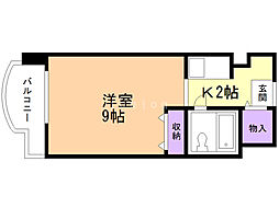 メゾン・ド・グルー 1Kの間取図画像