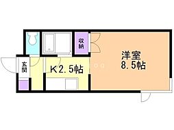 藤井ビル麻生 1Kの間取図画像