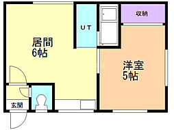 ハイム232 1DKの間取図画像