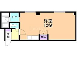 レジデンス22 ワンルームの間取図画像