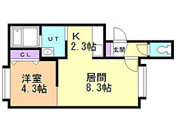 アメニティスペース27 1LDKの間取図画像