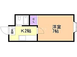ハイデンスMM20 1Kの間取図画像