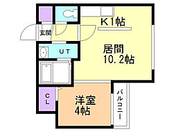 プロスペクト麻生 1LDKの間取図画像