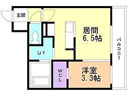 札幌市北区北二十一条西2丁目マンション 1LDKの間取図画像