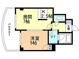 グランデ・ドール 1LDKの間取図画像