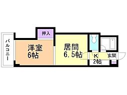 フロンティア2911 1LDKの間取図画像