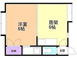 マイルーム花川 1DKの間取図画像