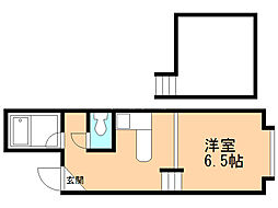 クレド34 ワンルームの間取図画像