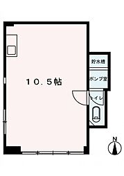 今福ハイツ 1階ワンルームの間取り