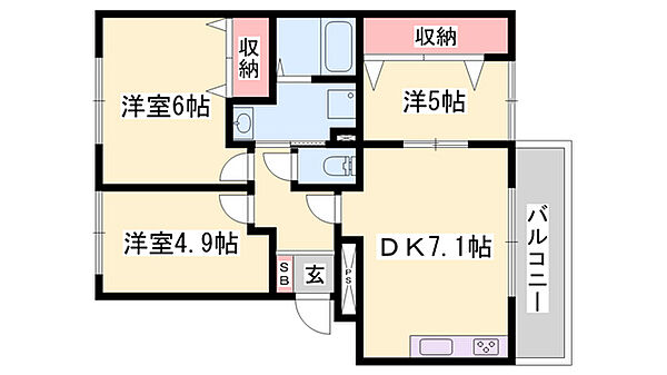 TheCity西庄 ｜兵庫県姫路市西庄(賃貸アパート3DK・2階・52.17㎡)の写真 その2