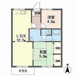 間取図画像 2LDK
