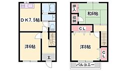 アベニュー安室 3DKの間取図画像