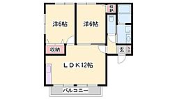 クラスティーナ 2LDKの間取図画像
