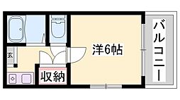 Mハイツ 1Kの間取図画像