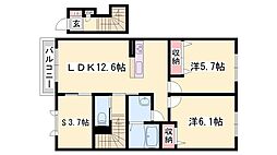 セントリビエ下滝野Ｂ棟 2階