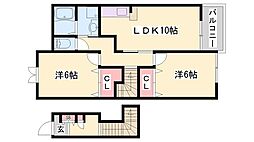 グラツィアA棟 2LDKの間取図画像