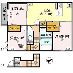ルーチェガーデン 2階