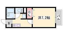 シャトーハイツ 1Kの間取図画像