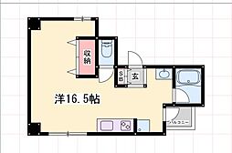 ツムギビル ワンルームの間取図画像