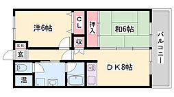 小玉ハイツ 2DKの間取図画像