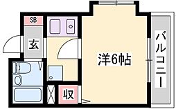 ベルトピア手柄3 1Kの間取図画像