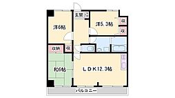 ハッピーライフフジ 3LDKの間取図画像