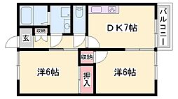 オレンジハイツ 2DKの間取図画像