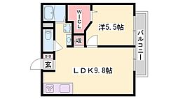 シティー御立 1LDKの間取図画像