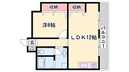 HK81ビル 1LDKの間取図画像