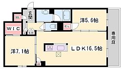 シャーメゾングラン今在家 2LDKの間取図画像