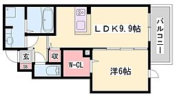 リヴェールフォスター 1LDKの間取図画像