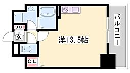 レジデンスh忍町 ワンルームの間取図画像