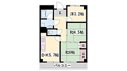 アーバンテラス中山 3DKの間取図画像